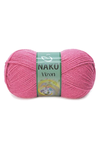 5 Adet Vizon Premium Akrilik El Örgü İpi Yünü Renk No:180 Kuru Gül - Resim 2