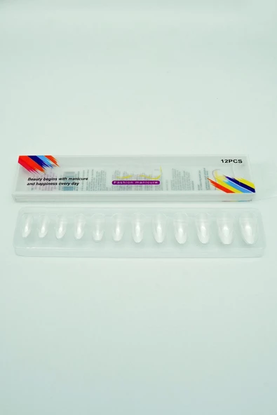 3 Renk Toplam 36 Adet Badem Tırnak Tak Ve Çık Kendinden Yapışkanlı Takma Tırnak - Resim 3