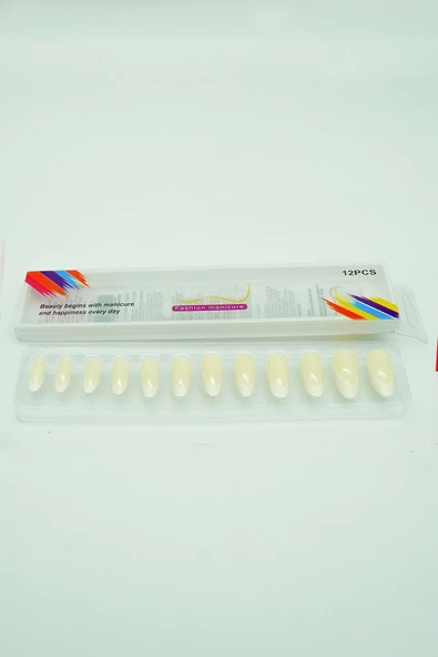 3 Renk Toplam 36 Adet Badem Tırnak Tak Ve Çık Kendinden Yapışkanlı Takma Tırnak - Resim 2