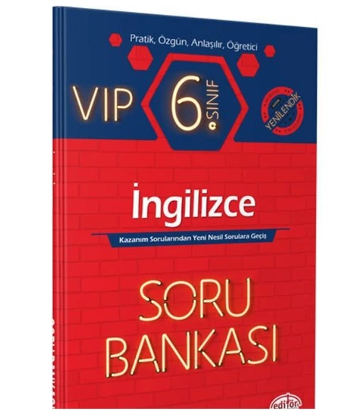 Editör 6.Sınıf İngilizce Vip Soru Bankası