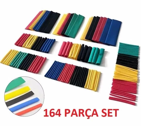 Pratik 164 Parça Set Isıyla Daralan Makaron Kablo Koruyucu Kılıf - 2