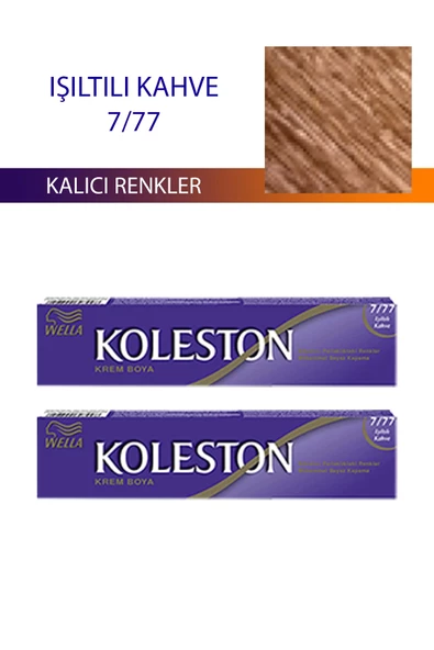 2 Adet Single Tüp Boya Saç Boyası Işıltılı Kahve 7/77 ürün görseli