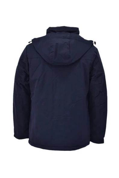 Erkek Büyük Beden Kapüşonlu Spor Mont 85129 BGL-ST04176 - Resim 5