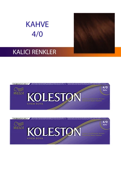 2 Adet Single Tüp Boya Saç Boyası Kahve 4/0 ürün görseli