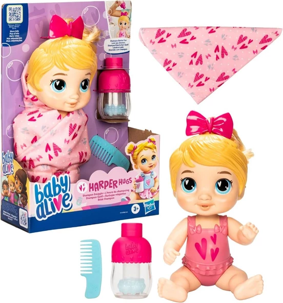 Baby Alive Bebeğimle Şampuan Eğlencesi Sarışın F9119 - 11