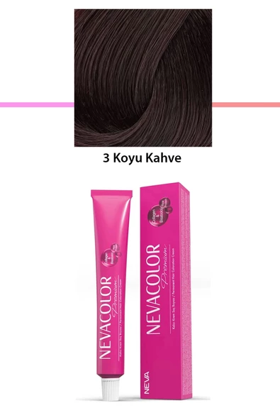 Premium 3 Koyu Kahve - Kalıcı Krem Saç Boyası 50 g Tüp ürün görseli