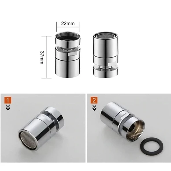 Endüstriyel Ve Spiralli Mutfak Evye Bataryası El Duşu-batarya Boru Ucu Başlığı 2fonksiyonlu - Resim 3