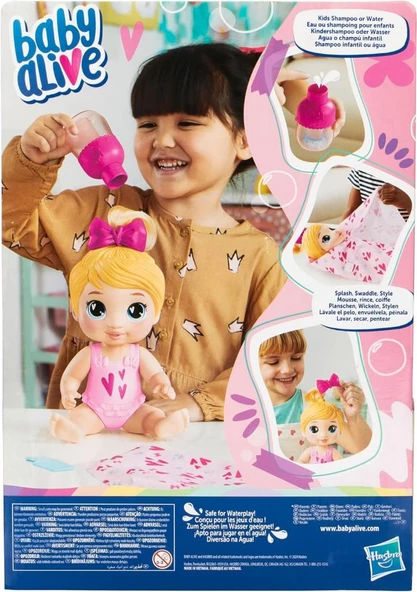 Baby Alive Bebeğimle Şampuan Eğlencesi Sarışın F9119 - 12