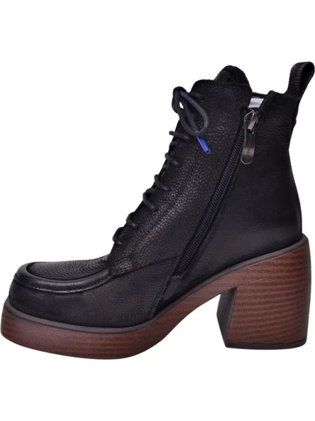 MAMMAMİA D24KB-4615 PLATFORM TOPUKLU KADIN  DERİ BOT - 8
