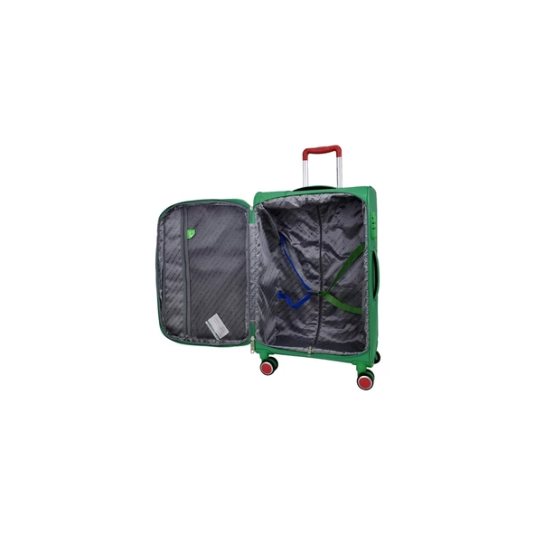 Benetton Trolley 60 cm Yeşil Unisex Valiz - Resim 3