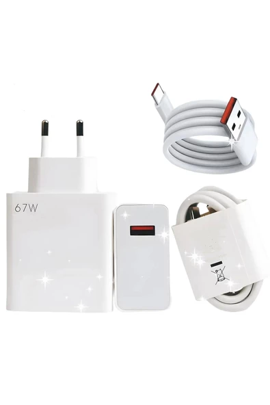 Type-C 67w (Watt) Ultra Hızlı Şarj Aleti Adaptör Kablo Set ürün görseli