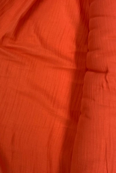 Çok Amaçlı Müslin Pamuklu Bebek Örtü ve Battaniye Kumaşı Müslin Bez Mercan 38 - Resim 2