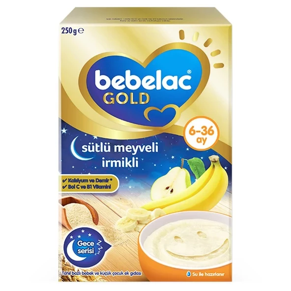 Bebelac Gold Sütlü Meyveli İrmikli Kaşık Maması 250 Gr