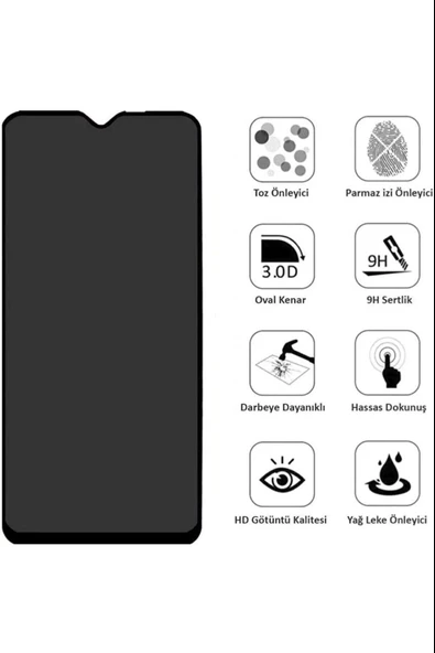 Redmi Note 8 Uyumlu Hayalet Ekran Gizli Tam Kaplayan Kırılmaz Cam Seramik Ekran Koruyucu Film - Resim 2