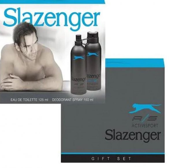 Slazenger Active Sport Mavi 125 ml Erkek Parfüm ve 150 ml Deodorant Set