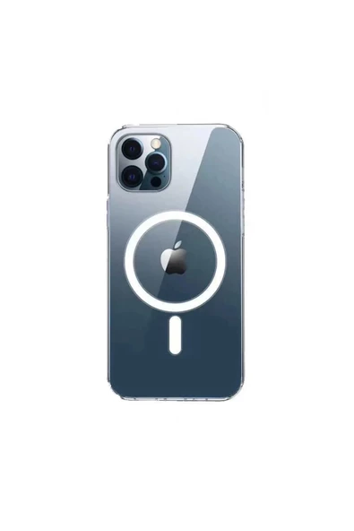 Iphone 14 Pro Max Kılıf Kamera Lens Korumalı Magsafe Destekli Şeffaf Darbe Emici Sert Kapak - 3