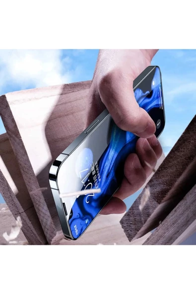 Iphone 13 Pro Uyumlu 9d Tam Kaplayan Parmak Izi Bırakmayan Ekran Koruyucu Film - Resim 4