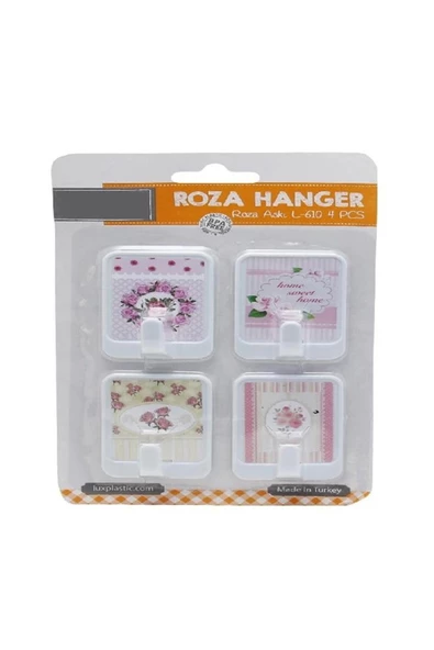 4 lü Roza Yapışkanlı Askı 4,5X6cm ürün görseli