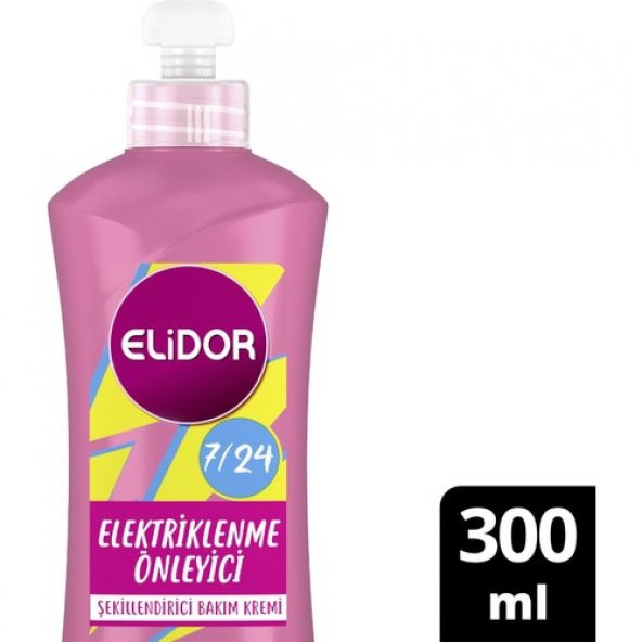 Elidor 7/24 Elektriklenme Önleyici Şekillendirici Saç Bakım Kremi 300 ml