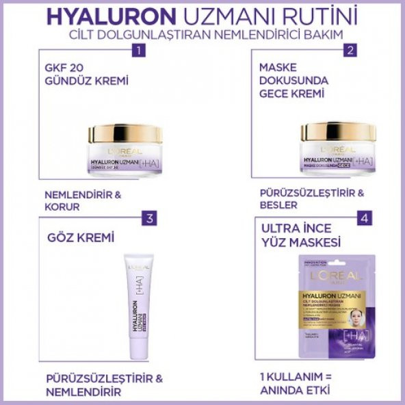 Loreal Paris Hyaluron Uzmanı Cilt Dolgunlaştıran Nemlendirici Krem Gece - 10
