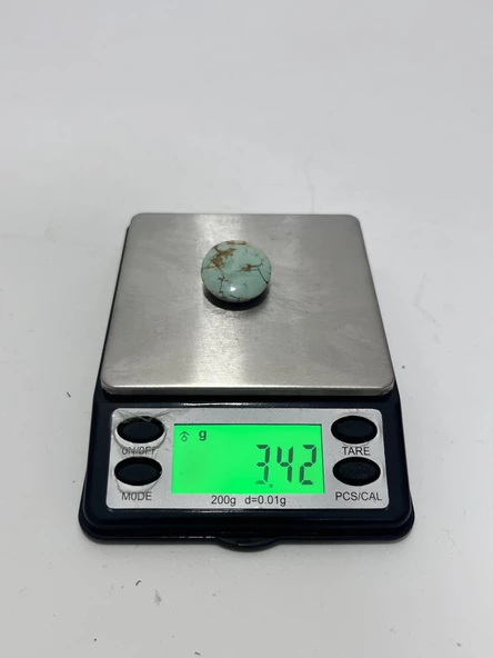 Okyanus Temalı Doğal Kabaşon Firuze Taşı 17,1 Karat - Turkuaz Taşı 3,41 Gram - 5