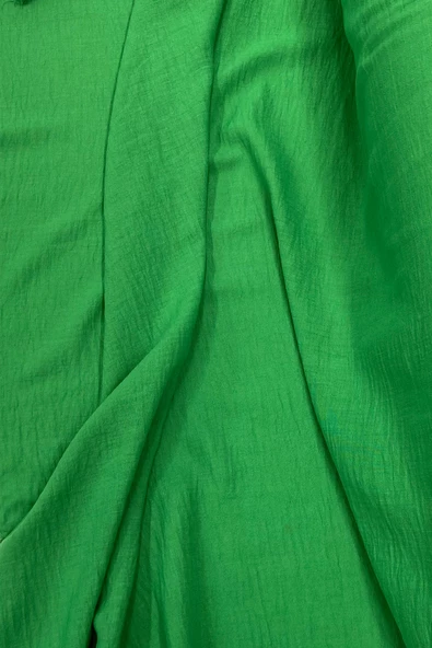 Keten Kumaş - Organik Kumaş - Perde Kumaşı - Ince Keten - Kıyafet Için Kumaş Örtü Çimen Yeşili 41 - Resim 2