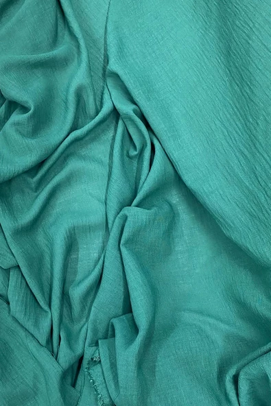 Keten Kumaş - Organik Kumaş - Perde Kumaşı - Ince Keten - Kıyafet Için Kumaş Örtü Koyu Yeşil - Resim 2