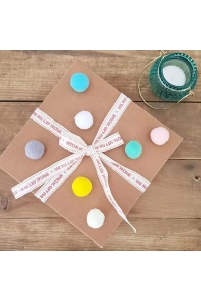 12mm Renkli Karışık Yumuşak Ponpon Peluş 200 Adet - Resim 4