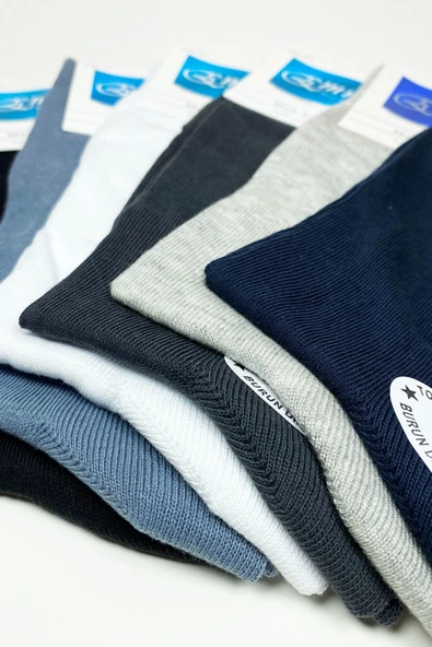 Penye Yazlık Erkek Çorap Burun Dikişsiz Takviyeli Topuk ve Burun 6 çift - Resim 2