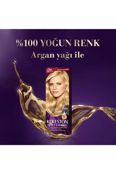 Koleston Intense Saç Boyası 9/3 Açık Altın Sarısı - Salon Kalitesi - Resim 6