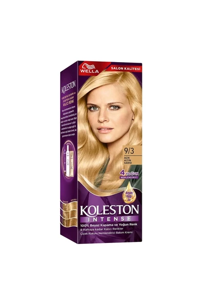 Koleston Intense Saç Boyası 9/3 Açık Altın Sarısı - Salon Kalitesi - Resim 7
