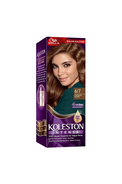 Koleston Intense Saç Boyası 6/7 Çikolata Kahve - Salon Kalitesi - Resim 4