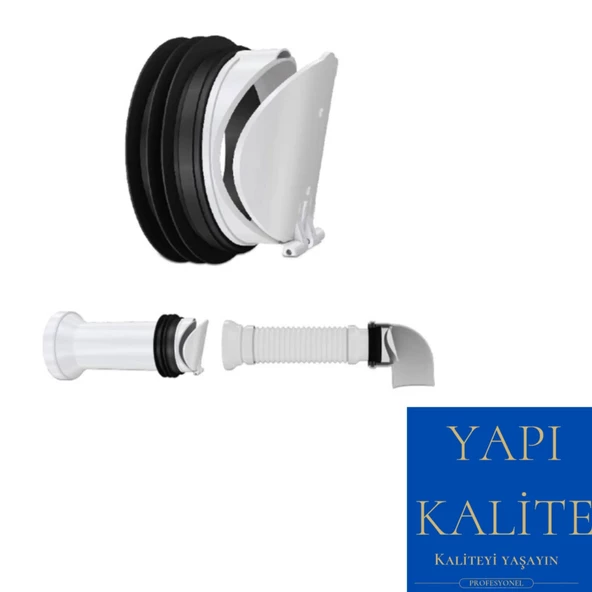 Çekvalfli Körüklü Klozet Gider Borusu/haşere Koku Önleyici Körüklü Klozet Kadası - Resim 2