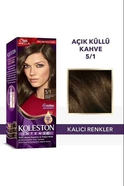 Koleston Intense Saç Boyası 5/1 Ekstra Küllü Kahve - Salon Kalitesi ürün görseli