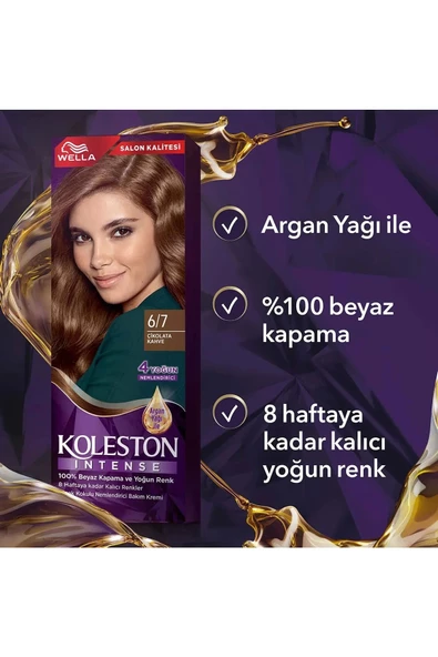 Koleston Intense Saç Boyası 6/7 Çikolata Kahve - Salon Kalitesi - Resim 2