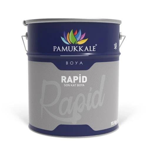 Pamukkale 1402 Rapid Endüstriyel Boya 60-70 Gloss 15 Kg Zümrüt Yeşili Ral 6005