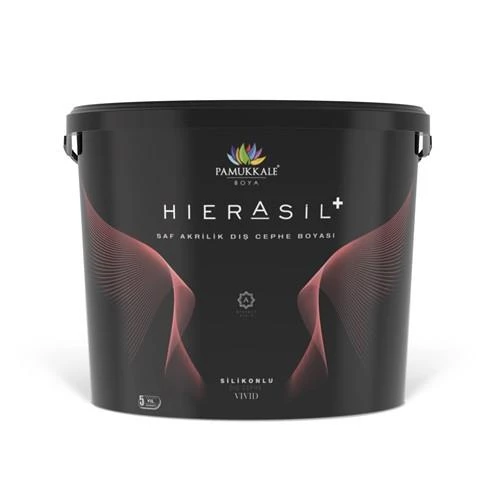 Pamukkale Hierasil %100 Saf Akrilik Silikonlu Dış Cephe Boyası 15 Lt Orjinal Siyah