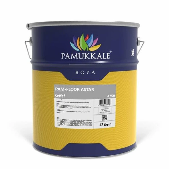 Pamukkale 4750 Solventsiz Zemin Kaplama Astarı 12 Kg+6 Kg Şeffaf