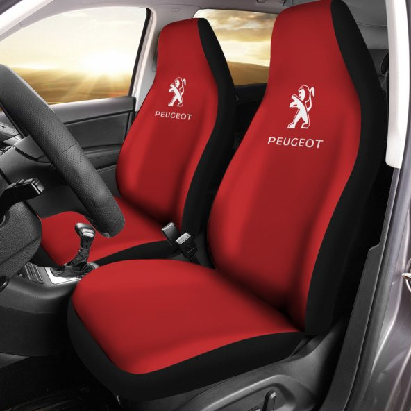Peugeot 301 Araca Özel Oto Koltuk Kılıfı PRO - Kırmızı ( Yeni Tasarım - Yeni Fit Kalıp )