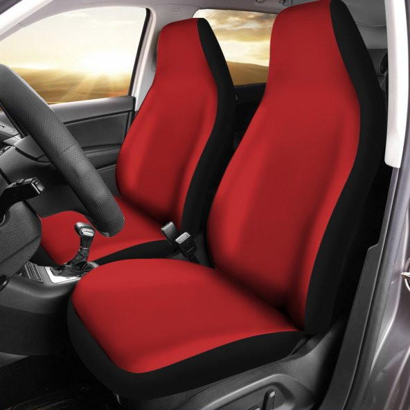 Opel Corsa Araca Özel Oto Koltuk Kılıfı PRO - Baskısız - Kırmızı ( Yeni Tasarım - Yeni Fit Kalıp )