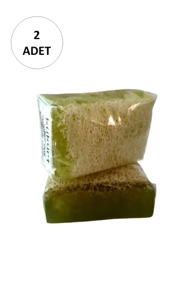 2 Adet Doğal Kabak Lifli Kükürt Sabunu - Resim 2