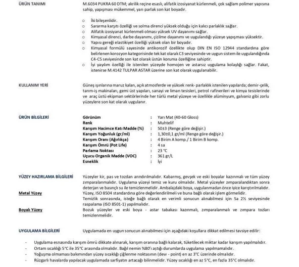 Pamukkale Akrilik Dtm Üçü Bir Arada Son Kat Boya 22.5 Kg Ral 9016 Beyaz - Resim 3