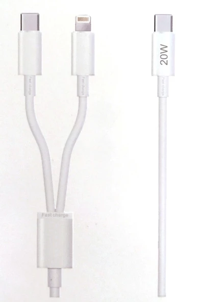 Yeni Nesil USB-C to Lightning USB-C Hızlı Şarj ve Data Kablosu 5.0A Hızlı Kablo 1 metre 20W - 3