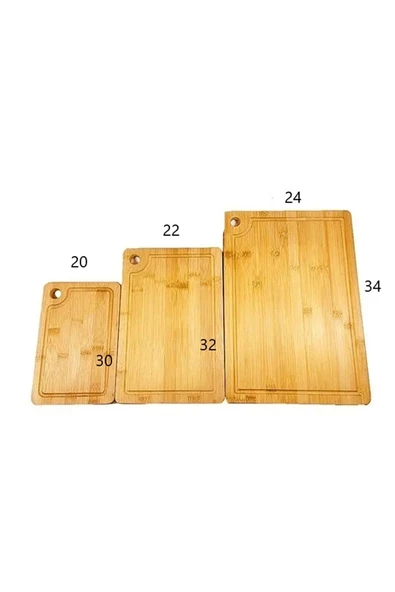 Rossel Premium 3'lü Bambu Kesim Panosu - Resim 2