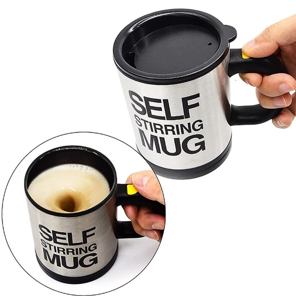 Karıştırıcı Özellikli Mikser Kupa Bardak Self Stirring Mug (4825)