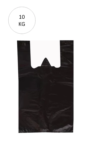 Siyah Atlet Poşet Orta Boy 29x50 cm Takriben 850 Adet 10 Kg ürün görseli