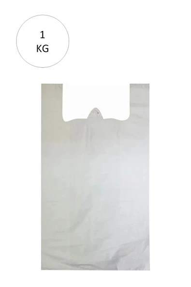 Beyaz Atlet Poşet Mini Boy 20x34 cm Takriben 235 Adet 1 Kg ürün görseli