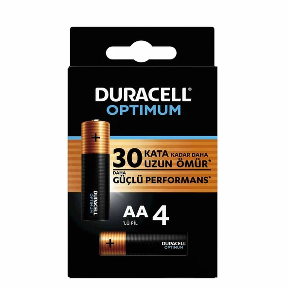 Duracell 4Lü Optimum AA Kalem Pil