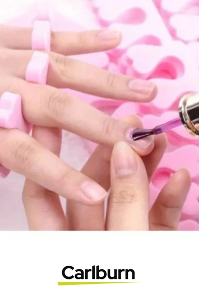 Özel Üretim Yumuşak Esnek Oje Bulaştırmaz Parmak Ayırıcı Sünger Manikür Pedikür Aparatı 5 Adet - 4