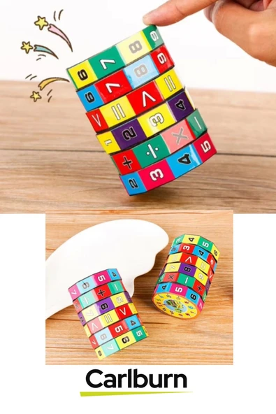 Özel Üretim Eğitici Zeka Geliştirici Öğretici Sağlam Plastik Renkli Temel Matematik Küpü - 3